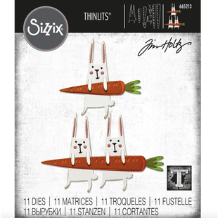 Sizzix Thinlits Die Set Tim Holtz Carrot Bunny 11 Dies