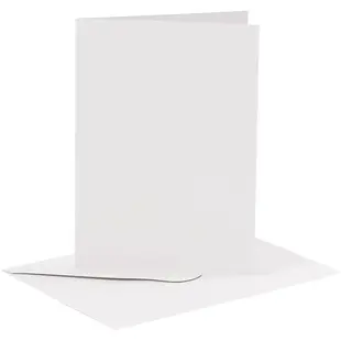 Kaarten en Enveloppen 10,5x15 cm Wit 6 st