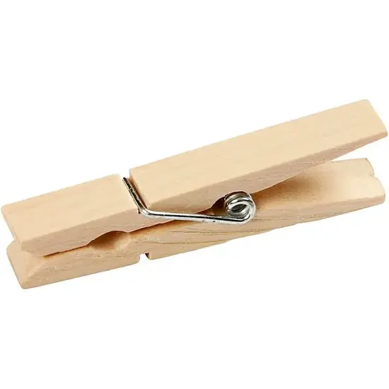 Creotime Wasknijpers Hout 4,8 cm x 0.6 cm 50 st