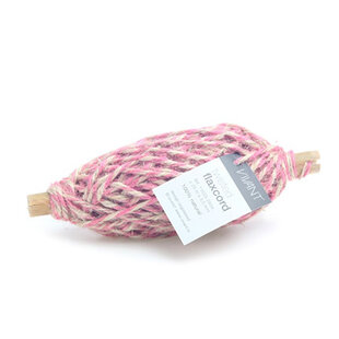 Vivant Flaxcord Touw 25m x 3,5mm 100% Natural Twisted Pink