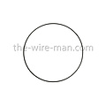 HR Wireman Spanring metaal Rond Zwart 25cm. 3,5mm. PER 1 STUK