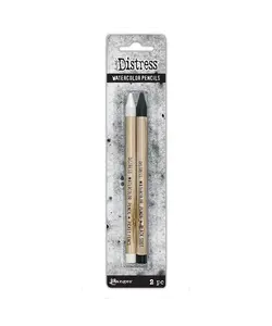 Tim Holtz Distress Watercolor Pencil Picketfence  & Black Soot 2pcs.