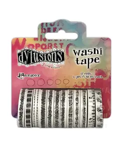 Dylusions Washi Tape set White 3,5cm x 5,5m 12pcs.