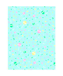 Vel Decopatch Papier Patroon Confetti Lolly Blauw/Roze/Groen/Gele