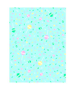Vel Decopatch Papier Patroon confetti-lolly's in roze/groen/gele