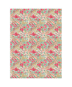 Vel Decopatch Papier Textuur Patroon Rozen Rood/Groen/Goud