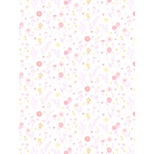 Vel Decopatch Papier Textuur Patroon Bloemen Wit/Roze/Goud