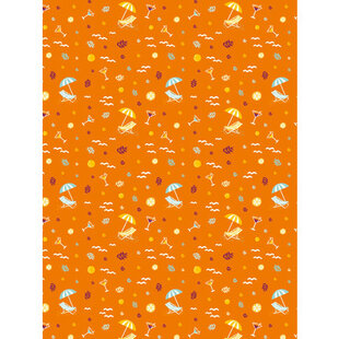 Vel Decopatch Papier Patroon Strand Oranje
