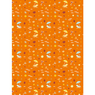 Vel Decopatch Papier Patroon Strand Oranje