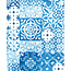 Decopatch Vel Decopatch Papier Patroon Tegels Blauw/Wit