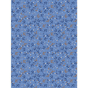 Vel Decopatch Papier Patroon Takken Blauw/Geel