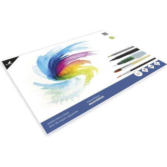 Kangaro Aquarel blok 300gr. 24x32cm. 16st.  Room wit