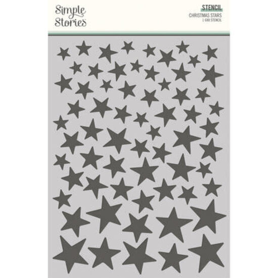 Simple Stories Simple Stories Stencil Christmas Stars 6x8