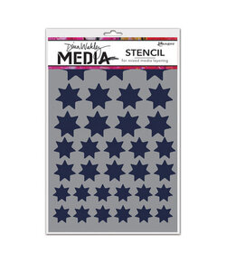 Ranger Dina Wakley MEdia Stencil Variegated Stars 6x9