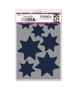 Ranger Dina Wakley MEdia Stencil Giant Stars 6x9