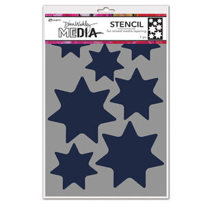 Ranger Dina Wakley MEdia Stencil Giant Stars 6x9