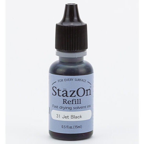 Tsukineko Tsukineko StazOn Inker Navulling-Jet Black