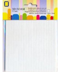 JeJe 3d Foam Dots 5 x 5 x 1,5 mm Wit 400st