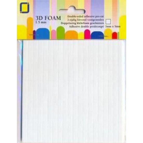 Jeje JeJe 3d Foam Dots 5 x 5 x 1,5 mm Wit 400st