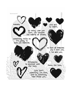 Tim Holtz Cling Stamp Love Notes