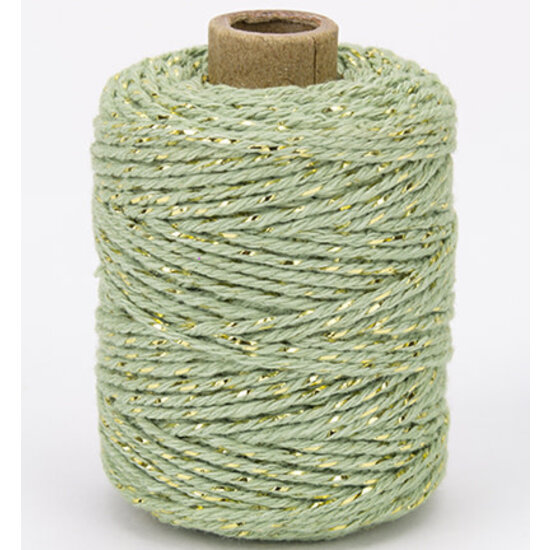 Vivant Katoen Koord Lurex 2mm 50m Jade Groen/Goud