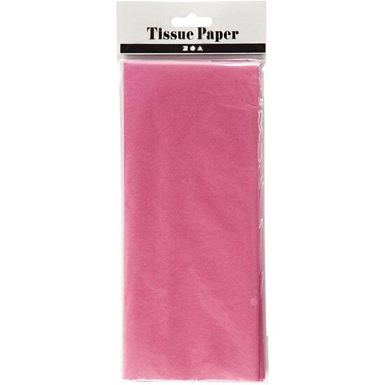Creotime Tissuepapier/Vloeipapier 50x70 cm, 17 gr, 10 vel, Roze