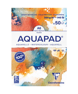 Goldline Blok Aquapad 300g Korrel A6 50 Vel