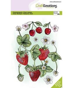 CraftEmotions Clear Stamps A6 Strawberries and Cherries