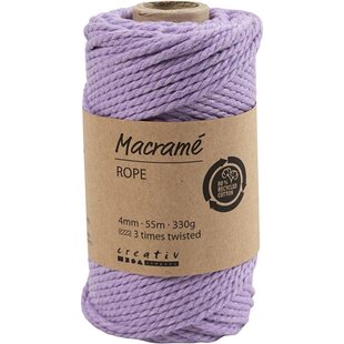 Macramé Koord  4mm 55m 330g Paars