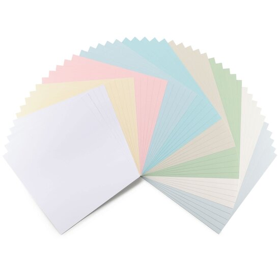 Vaessen Creative Florence Cardstock Linnen Pack Pastel 12x12'' 250g