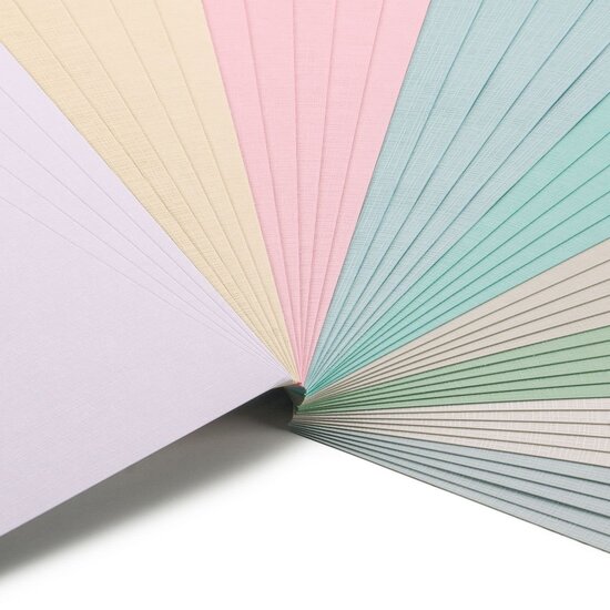 Vaessen Creative Florence Cardstock Linnen Pack Pastel A4 250g