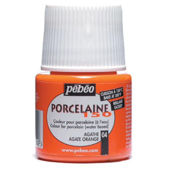 Pebeo Pebeo Porcelaine 150 Porseleinverf 45ml Agate Orange nr. 04