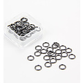 Hobby & Crafting Fun Splitring enkel 6mm. 50 st. Anthracietkleurig