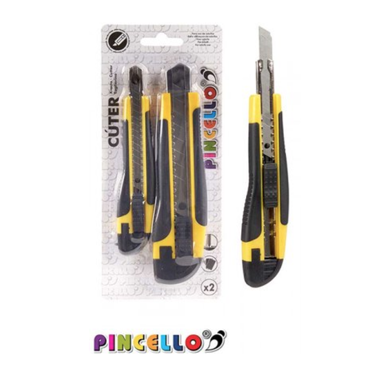 Pincello Pincello Afbreekmessen Set van 2 Geel