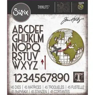 Sizzix Thinlits Die Set Tim Holtz World Travel 45pcs