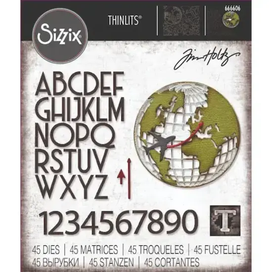 Sizzix Sizzix Thinlits Die Set Tim Holtz World Travel 45pcs