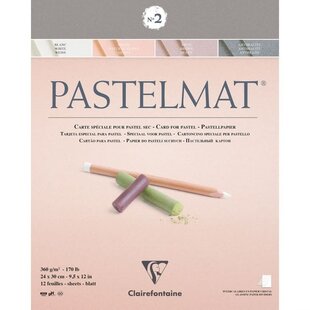 Clairefontaine Pastelmat No 2 360g 12 vel 24x30cm
