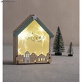 Rayher Houten Strip Mini huisjes 1st 10,6x3,4cm en 1st 14,1x3,4cm