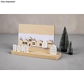 Rayher Houten Strip Mini huisjes 1st 10,6x3,4cm en 1st 14,1x3,4cm