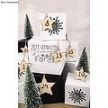 Rayher Houten Sterren 6,8cm 1st. en 4,8cm 23st