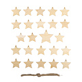 Rayher Houten Sterren 6,8cm 1st. en 4,8cm 23st