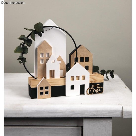 Rayher Fineerhouten lichthuisjes 5,5-10cm 1mm 8st