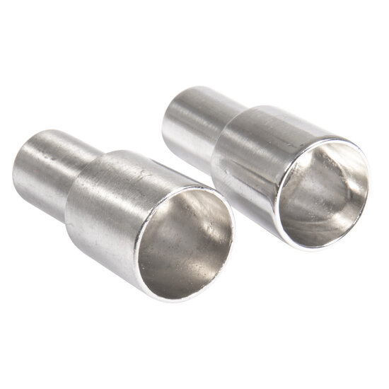 Rayher Metalen Fleskaarshouder voor Dinerkaarsen 2,2-1,8x5cm 2 st. Zilver