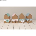 Rayher Vouwdoosje Huis Set 7,5x7,5x14cm Kraft 6st