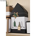 Rayher Vouwdoosje Huis Set 10x7,5x20cm Zwart 3st