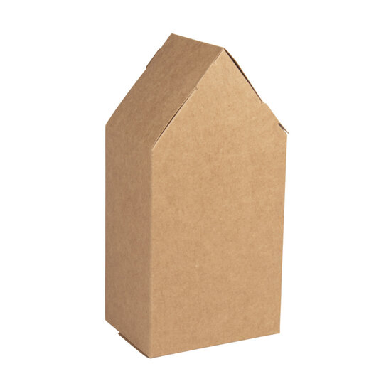 Rayher Vouwdoosje Huis Set 10x7,5x20cm Kraft 3st