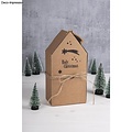 Rayher Vouwdoosje Huis Set 10x7,5x20cm Kraft 3st