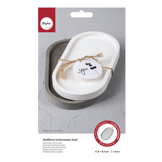 Rayher Sillicone Gietmal Ovaal 17,8x9,5x1,6cm