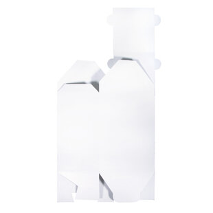 Vouwdoosje Huis Set 10x7,5x20cm Wit 6st
