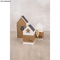 Rayher Vouwdoosje Huis Set 10x7,5x20cm Wit 6st